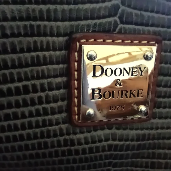 Dooney & Bourke Textured Brown and Black Shoulder Bag - Picture 2 of 12